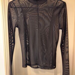 Forever 21 Black Fitted Long Sleeve Blouse